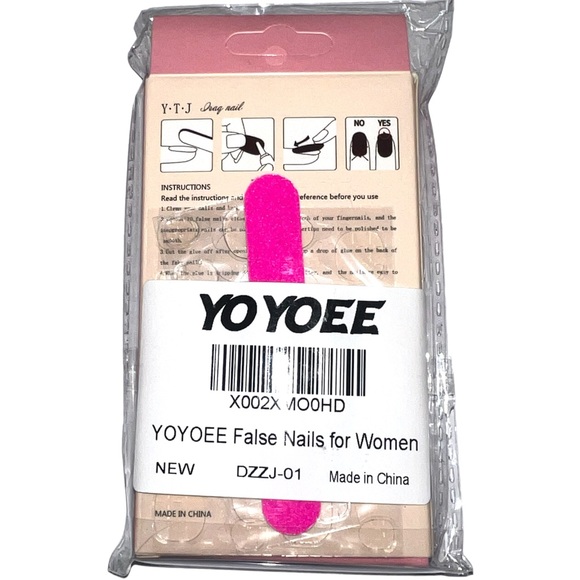 RHINESTONE AND GLITTER LONG COFFIN PRESS ON NAILS - Picture 2 of 3